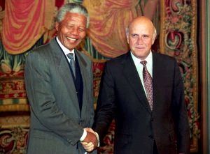 Nelson Mandela and F. W. de Klerk